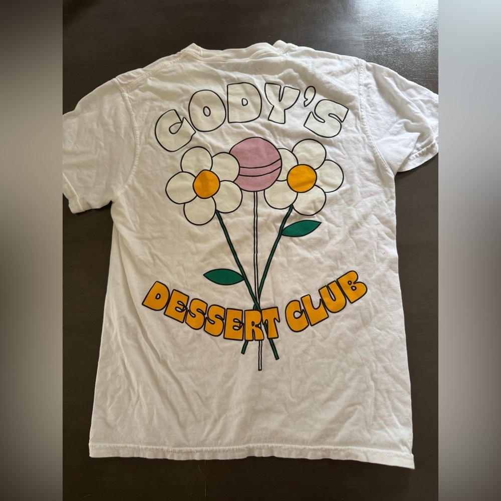 Cody's Ko Dessert Club T-Shirt Small Floral Graphic Print White YouTube